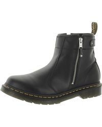 Dr. Martens - 2976 Twin Zip Leather Solid Ankle Boots - Lyst