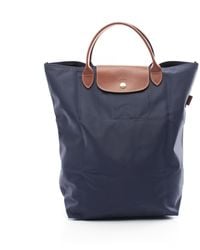 Longchamp - Le Pliage Original M Tote Bag Fabric Leather - Lyst
