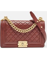 Chanel - Quilted Leather Medium Boy Flap Bag - Lyst