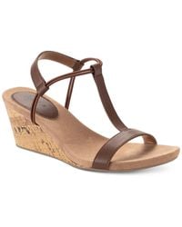 Style & Co. - Mulan Faux Leather Slip On Wedge Sandals - Lyst