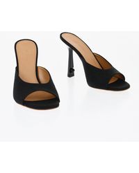 Off-White c/o Virgil Abloh - Pointed Linen Blend Lollipop Mules Heel 11 Cm - Lyst
