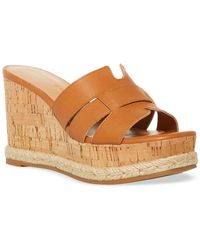 Madden Girl - Martinaa Faux Leather Strappy Wedge Sandals - Lyst