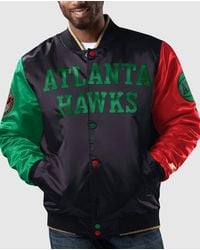 Starter - Atlanta Hawks History Month Quilted Lining Satin Full-Snap Jacket - Lyst
