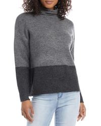 Karen Kane - Colorblock Pullover Turtleneck Sweater - Lyst