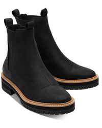 TOMS - Dakota Leather Pull On Chelsea Boots - Lyst