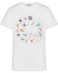 Moschino - Short-Sleeve Silk And Nylon Top - Lyst