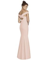 Dessy Collection - Off-the-shoulder Criss Cross Back Trumpet Gown - Lyst