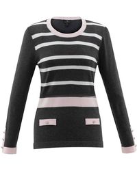 Marble - Printed Classic Viscose Polyamide Sweater - Lyst