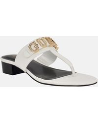 Guess - Lites T-Strap Block Heel Sandals - Lyst