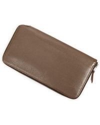 Hermes Citizen Twill Card Holder Leather with Silk Gray 1546441