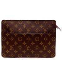 Louis Vuitton - Pochette Homme Canvas Clutch Bag (pre-owned) - Lyst