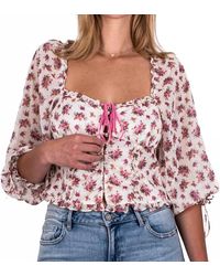 For Love & Lemons - Patchwork Etienne Top - Lyst