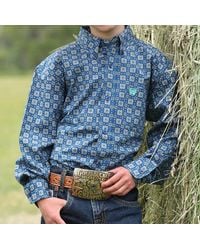 Cinch - Boys Long Sleeve Button Down Western Shirt - Lyst