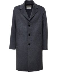 Amaranto - Single-Breasted Wool-Cashmere Blend Coat - Lyst
