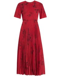 Jason Wu - Printed Short Sleeve Midi Day Dress - Lyst