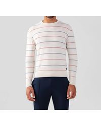 Ron Dorff - Cotton-Silk Cashmere Sweater With Tennis Stripes - Lyst