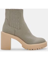 Dolce Vita - Caster Booties Sage Canvas - Lyst