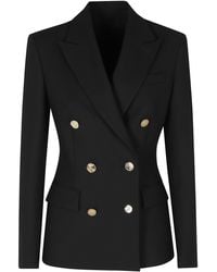 Dondup - Slim Fit Peak Lapel Double-Breasted Polyester-Blend Blazer - Lyst