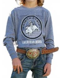 Cinch - Boy's Long Sleeve Logo Bullrider Tee - Lyst