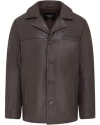 Infinity Leather - 4 Button Italian Leather Blazer Jacket - Lyst