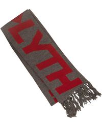 A_COLD_WALL* - * Intarsia Fringed Scarf - Gray And Red - Lyst