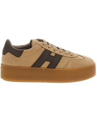 Hogan - H681 Allacciato H Suede Platform Sneakers - Lyst
