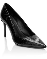 Philipp Plein - Cocco Print Decolette Mid Heels Hexagon 9 - Lyst