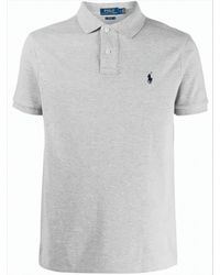 Polo Ralph Lauren - Short-Sleeve Polo Shirt With Ribbed Collar And Embroidered Logo - Lyst
