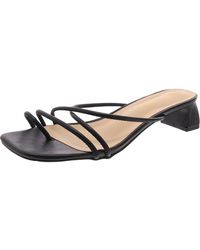 Olivia Miller - Thong Square Toe Slide Sandals - Lyst