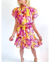 Thml - Flutter Sleeve Floral Dress - Lyst