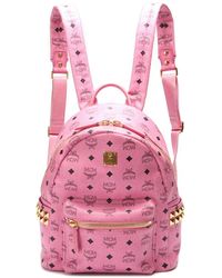 Stark leather backpack MCM Pink in Leather - 24502424