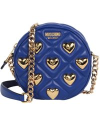 Moschino - Heart Studs Quilted Shoulder Bag - Lyst