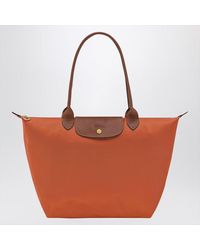 Longchamp - Brick-Coloured Le Pliage Original L Bag - Lyst