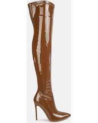 LONDON RAG - Riggle Long Patent Pu High Heel Boots - Lyst