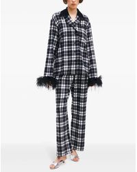 Sleeper - Checked Flannel Pajama Set - Lyst