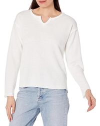Mod-o-doc Deep V-Neck Top in Blue | Lyst
