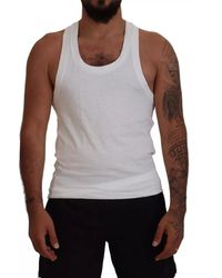 DSquared² - Dsqua2 Cotton Linen Sleeveless Tank T-shirt - Lyst
