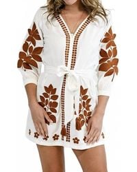 Victoria Dunn Marigold Eleanor Mini Dress in White | Lyst