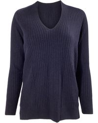 Iris & Ink - V-Neck Ribbed Sweater - Lyst