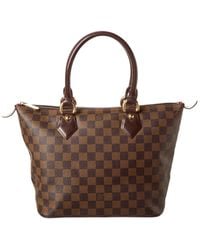 Louis Vuitton Damier Ebene Uzes Canvas Tote Bag (pre-owned) in Brown