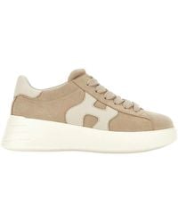 Hogan - Cream Rebel H562 Lace-Up Sneakers - Lyst