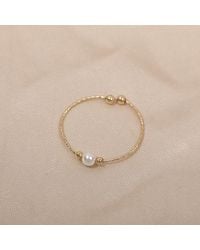 Fashnzfab - Pearl Ring (Adjustable) - Lyst