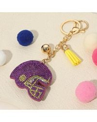 Fashnzfab - Bling Studded Football Helmet Keychain Bag Charm - Lyst