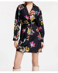 Essentiel Antwerp - Floral Silk Mini Wrap Dress - Lyst