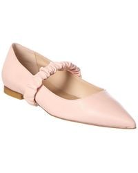 Stuart Weitzman - Leather Ballet Flats with Elastic - Lyst