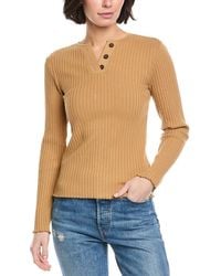 Vince - Henley Rib Top - Lyst