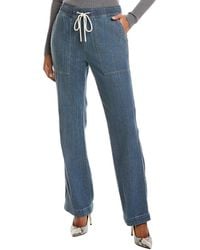 James Perse - Wide Leg Denim Pant - Lyst