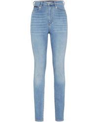 Philipp Plein - Crystal Skull Denim Super High Waist Jegging - Lyst
