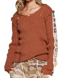 Pol - Patchwork Crochet Sweater - Lyst