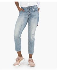 Kut From The Kloth - Reese High Rise Ankle Straight Jeans - Lyst